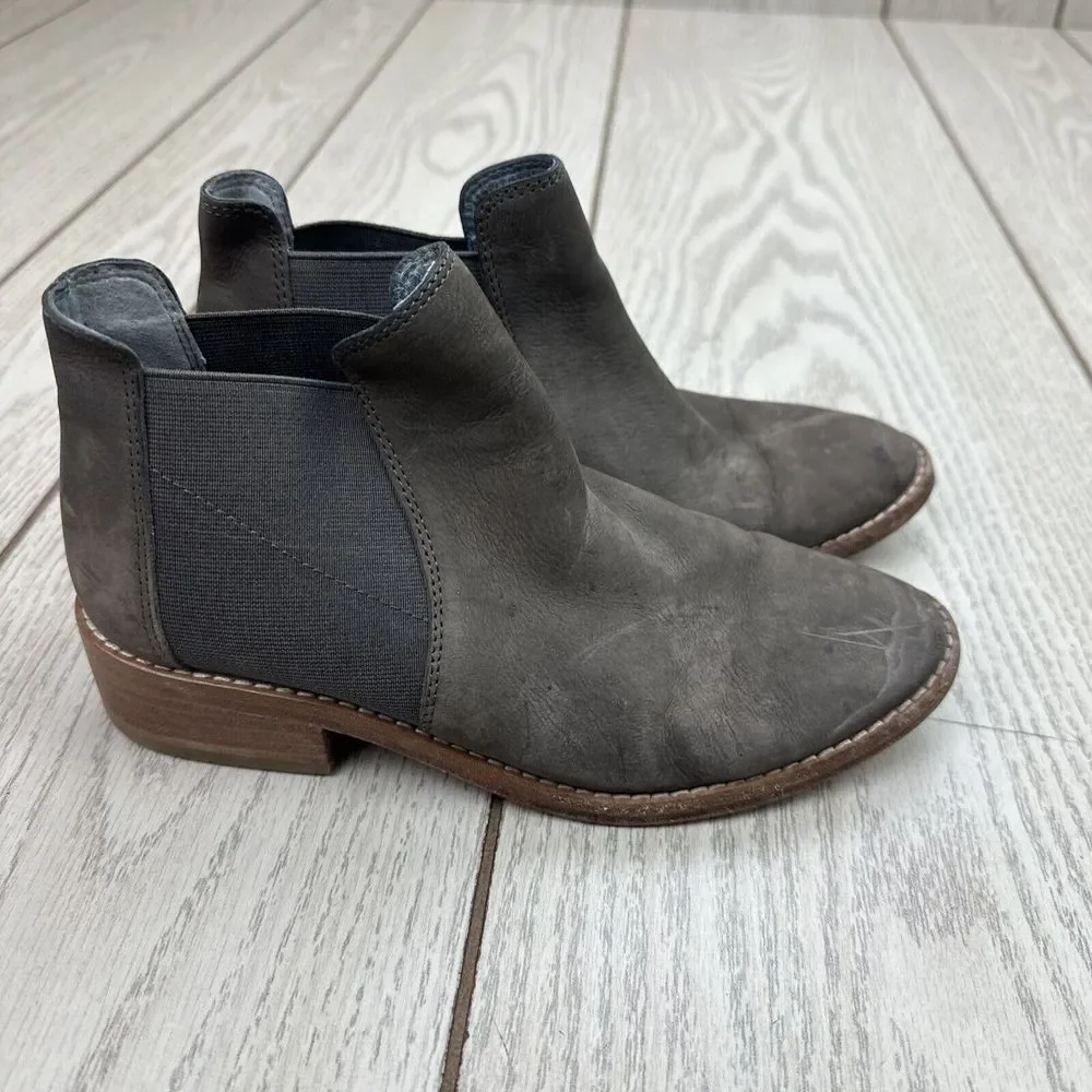 Eileen Fisher Brown Suede Chelsea Ankle Boot Size‎ 6 Wedge Heel Bootie